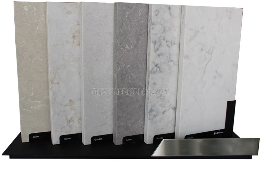 White Marble Tile Tabletop Display Stand STD-002