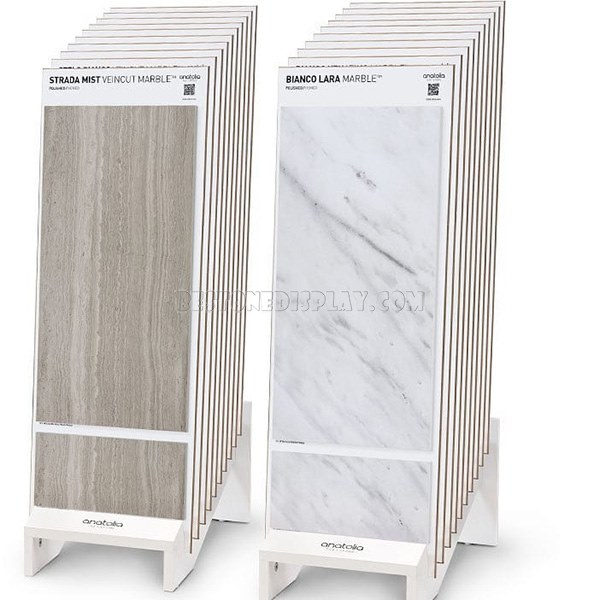 Eye-Catching Marble Display Rack With MDF Board For Showroom CSR-017