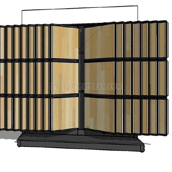 Fashion Hardwood Flooring Tile Display Stand With Metal For Showroom WSR-047
