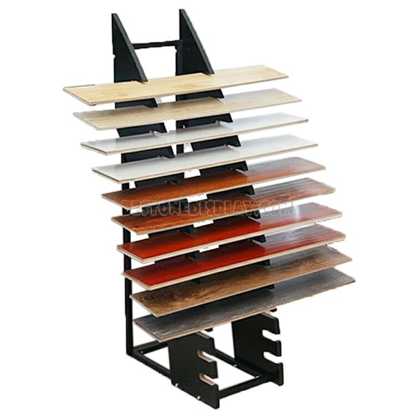 New Fresh Hardwood Flooring Tile Display Stand With Metal For Showroom WSR-043