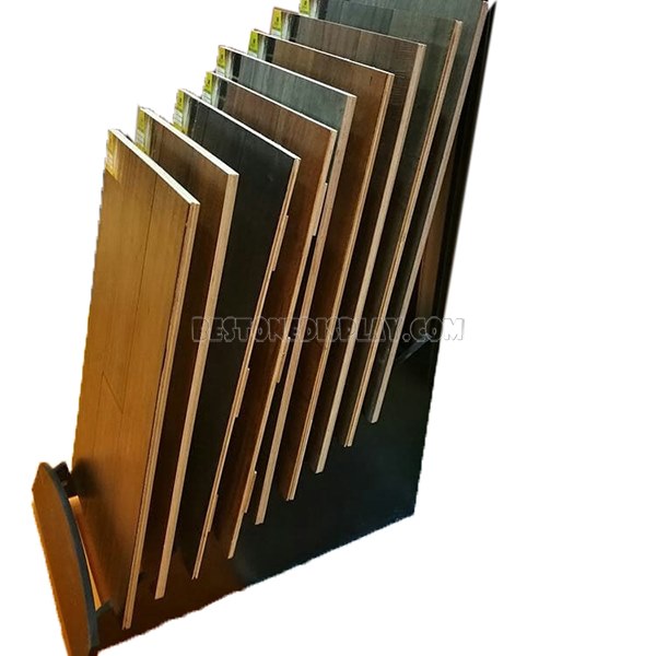 Wholesale Wooden Flooring Tile Display Rack With Metal For Logo Printed WSR-039